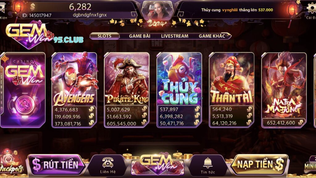 Game slot Gemwin là sân chơi game quay hũ tỷ lệ ăn cao nhất hiện nay